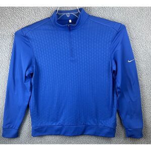 Nike Golf Tour Performance Dri-Fit 1/4 Zip Pullover  Mens Blue Medium Stretch